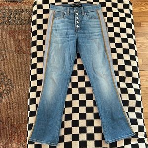 Veronica Beard Tuxedo Cropped Jeans